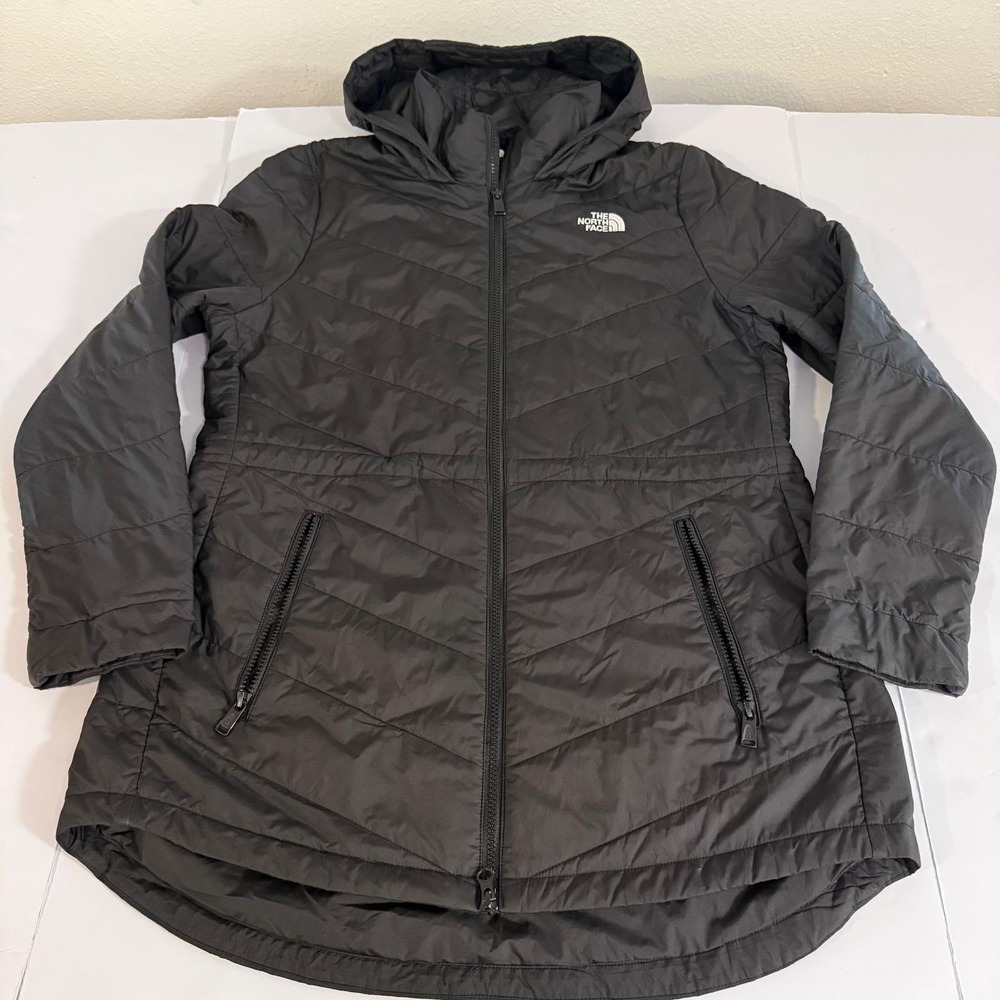 The North Face Womens Tamburello Parka Black Insulated Hooded Jacket Large